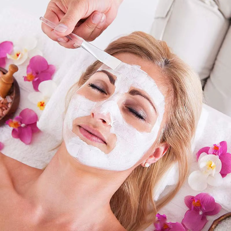 4Pcs Face Mask Brush Set Includes Soft Fan Facial Brushes Acid Applicator Brush Makeup Tools for Eyelash Mask Mixed Cream