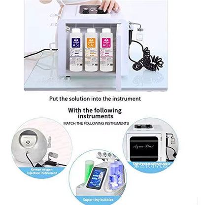 Revitalize Your Skin with 3Pcs Hydra Liquid Face Serum Set - 1200ML Aqua Peel Solution for Deep Cleaning and Hydration