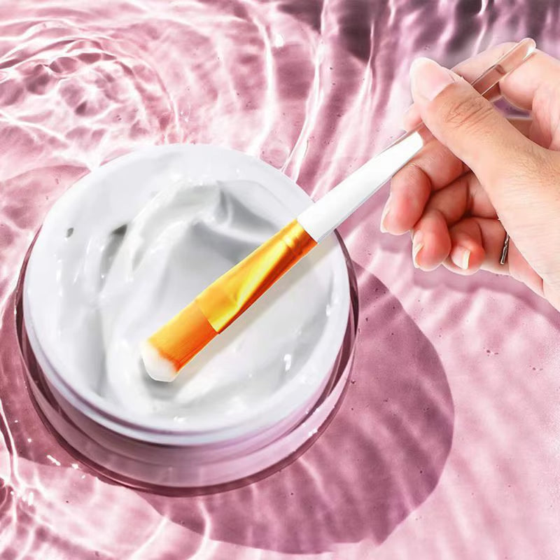 4Pcs Face Mask Brush Set Includes Soft Fan Facial Brushes Acid Applicator Brush Makeup Tools for Eyelash Mask Mixed Cream